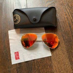 Ray-Ban 58mm Polarized Aviator Sunglasses